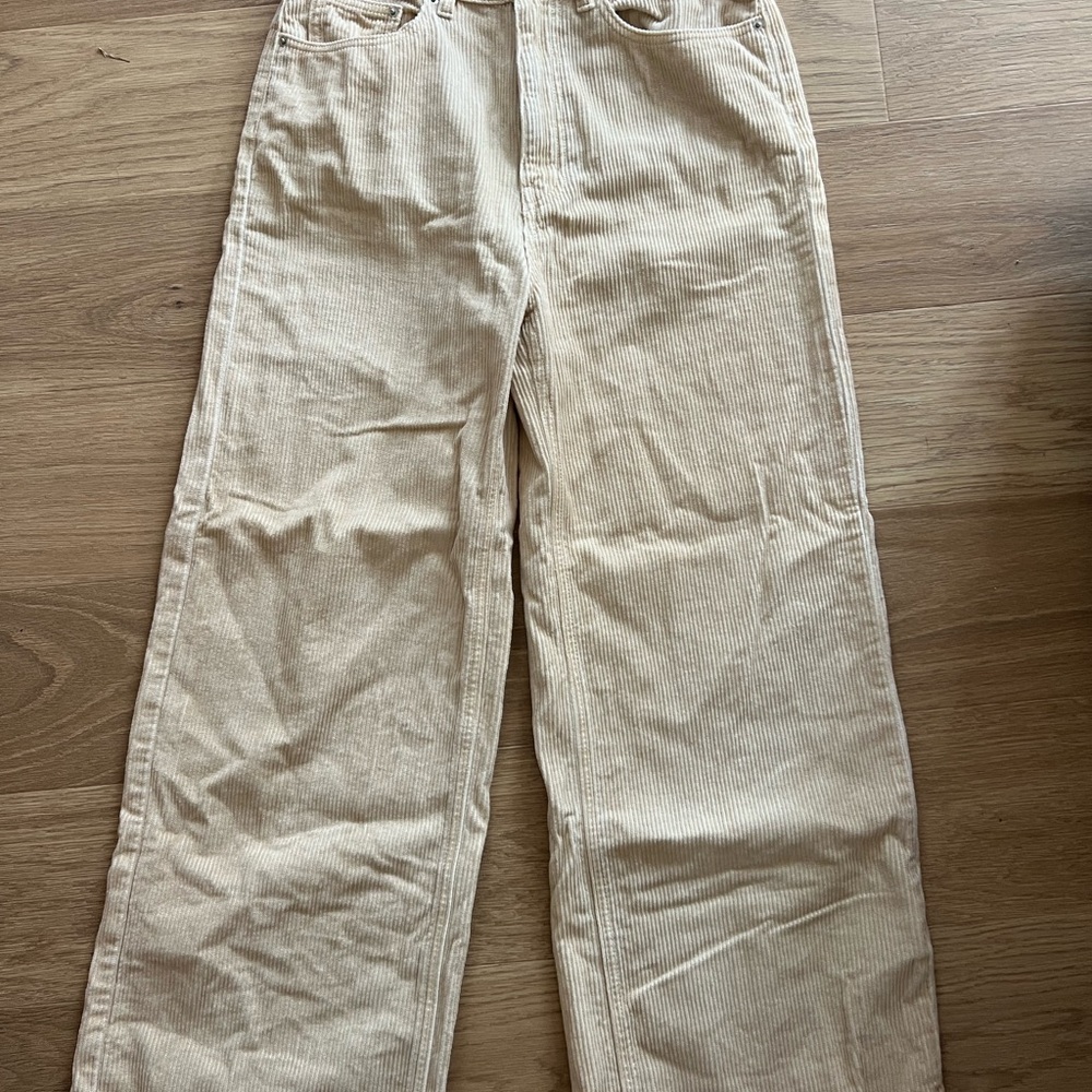 BDG Cream Corduroy Trousers